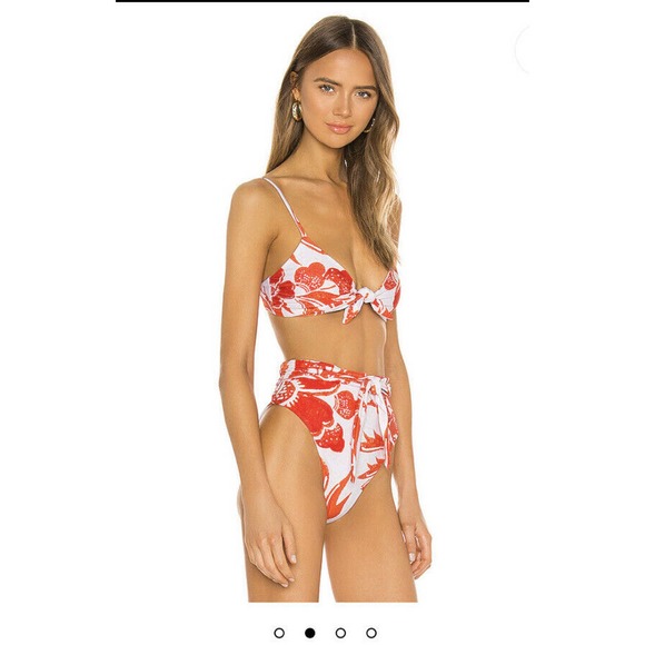 Mara Hoffman Floral Orange Bikini SET S Retail $320 Small - Picture 2 of 10